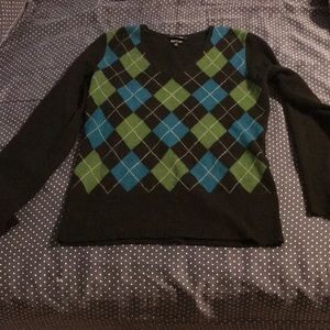 Cashmere argyle sweater